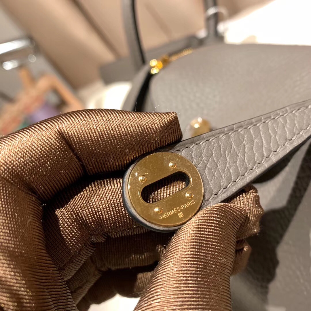 에르메스 미니 린디백19 에토프 금장 끌레망스 가죽